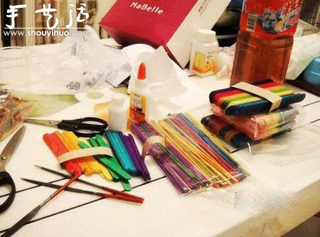 冰棍木條手工DIY漂亮秋千 -  rpnrmr.com