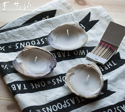 貝殼蠟燭的手工DIY方法 -  rpnrmr.com