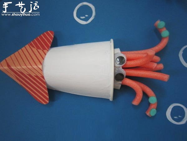 廢舊紙杯手工DIY魷魚 -  rpnrmr.com