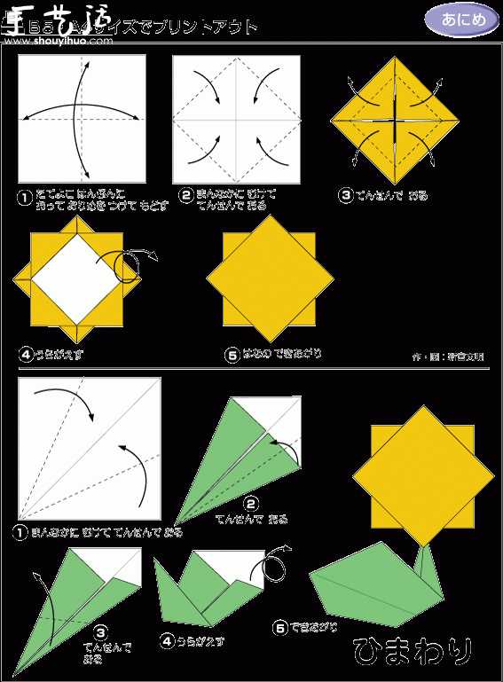 太陽花折紙方法 -  rpnrmr.com