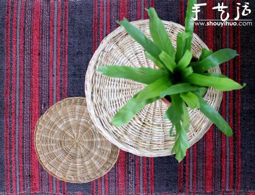 手工DIY柳編墊板凳 -  rpnrmr.com