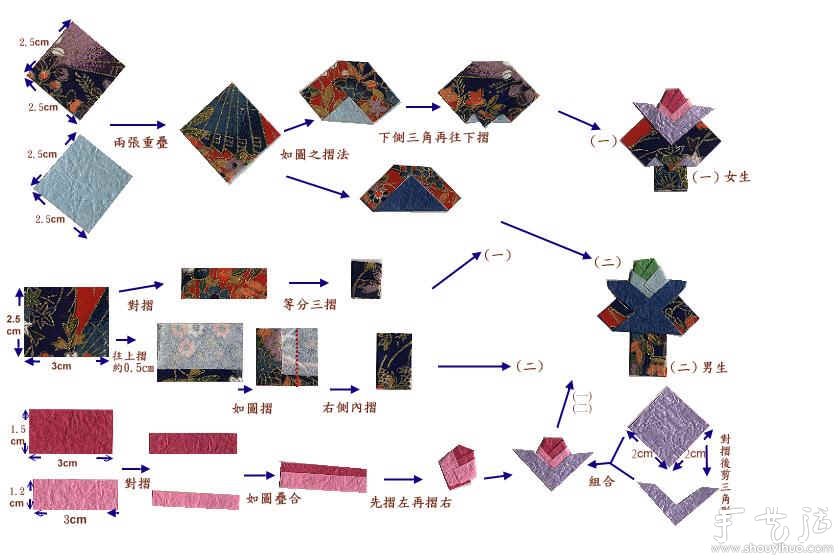 日本和服小紙人書簽的折紙教程 -  rpnrmr.com