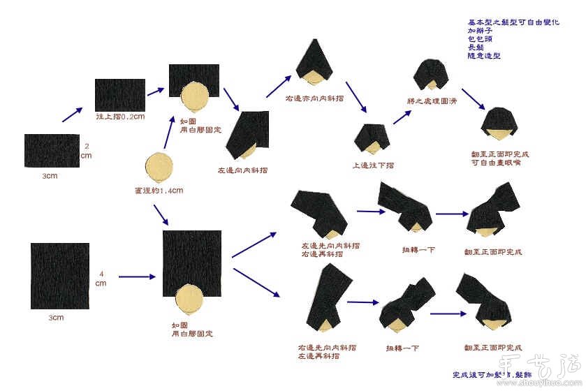 日本和服小紙人書簽的折紙教程 -  rpnrmr.com
