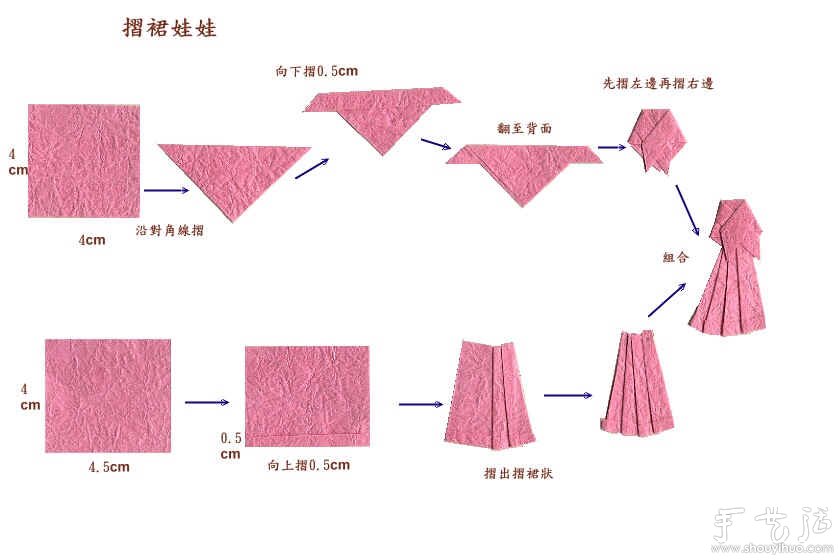日本和服小紙人書簽的折紙教程 -  rpnrmr.com