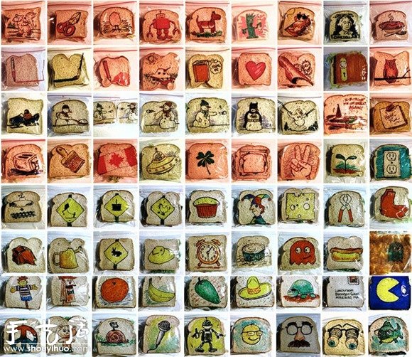 三明治上制作各種卡通圖案 -  rpnrmr.com