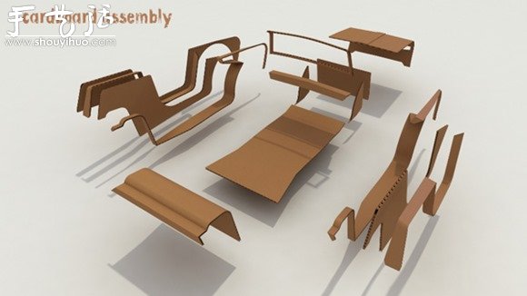 回收紙板和塑料制作的概念汽車 -  rpnrmr.com