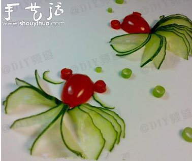 黃瓜和小番茄DIY精美拼盤背景的方法 -  rpnrmr.com