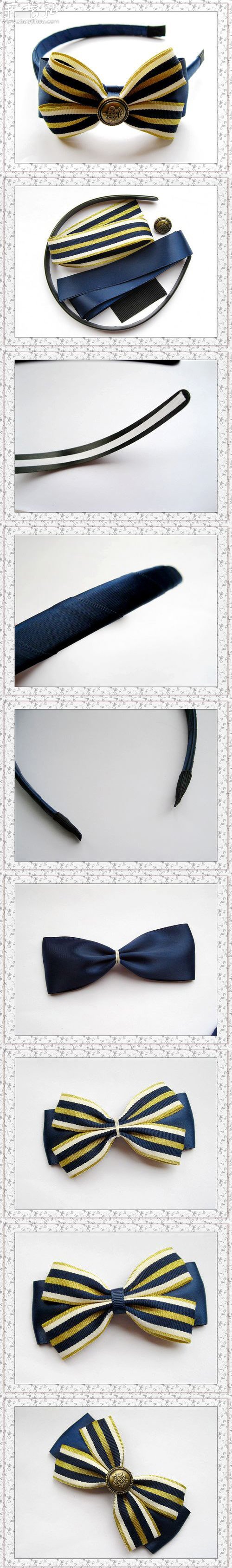 學(xué)院風(fēng)蝴蝶結(jié)發(fā)箍的制作方法 -  rpnrmr.com