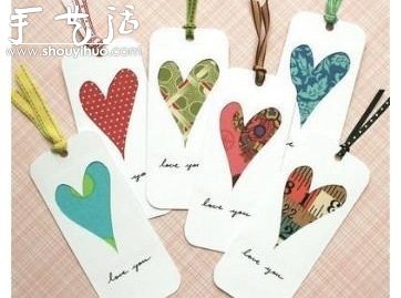 漂亮心形圖案書簽的手工制作方法 -  rpnrmr.com