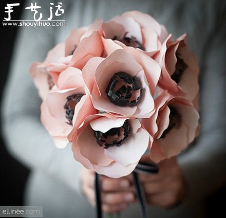 手捧粉色玫瑰的剪紙教程 -  rpnrmr.com