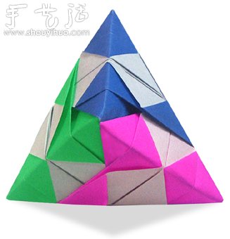 三角插原理組合制作金字塔的折紙教程 -  rpnrmr.com