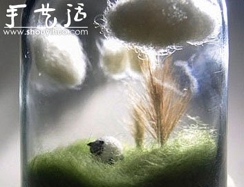 羊毛氈制作的瓶中世界 -  rpnrmr.com