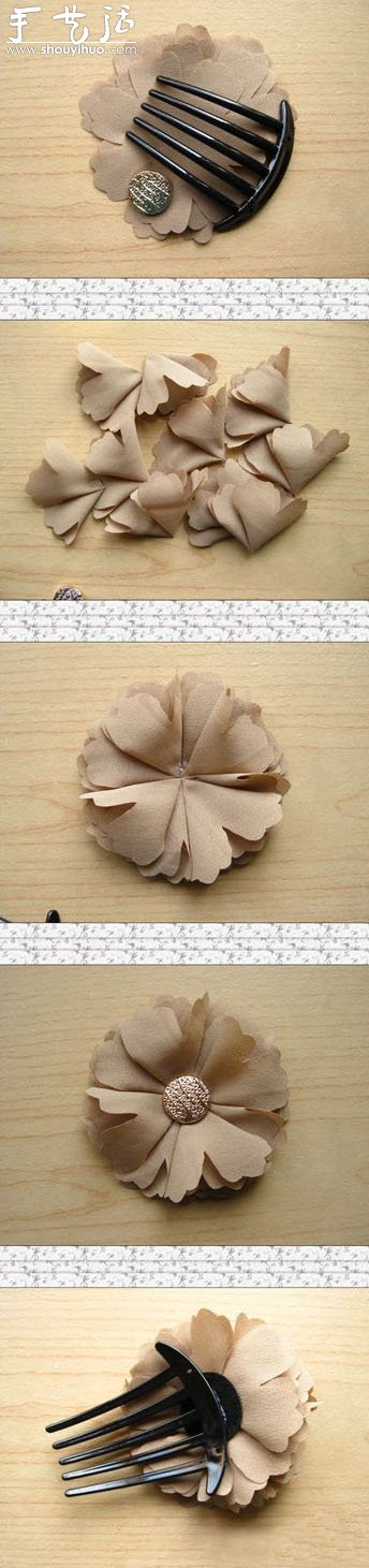 牡丹花發(fā)夾制作教程 -  rpnrmr.com