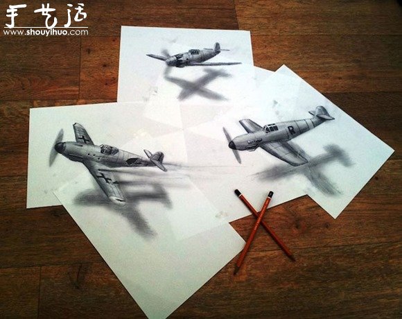 紙張上繪出的逼真3D作品 -  rpnrmr.com