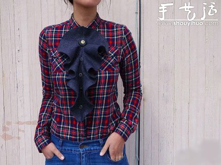 女生漂亮衣服領(lǐng)花的手工制作教程 -  rpnrmr.com