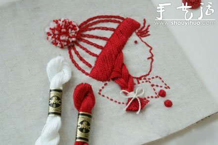 可愛卡通小女孩刺繡作品欣賞 -  rpnrmr.com