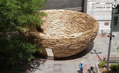 10000塊木板廢物利用DIY鳥(niǎo)巢外形的建筑 -  rpnrmr.com