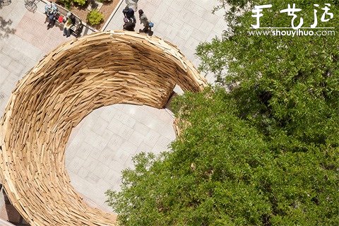 10000塊木板廢物利用DIY鳥(niǎo)巢外形的建筑 -  rpnrmr.com