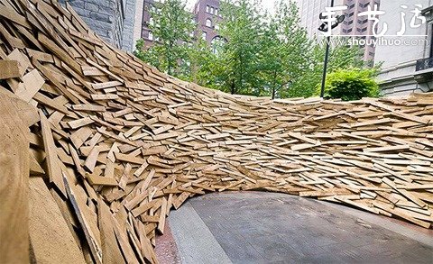 10000塊木板廢物利用DIY鳥(niǎo)巢外形的建筑 -  rpnrmr.com