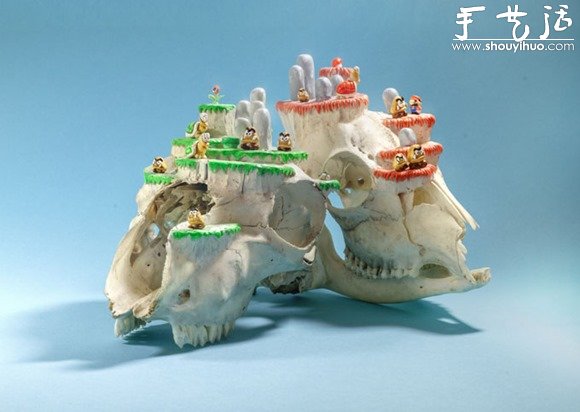 動(dòng)物頭骨上的超級(jí)瑪麗游戲場(chǎng)景 -  rpnrmr.com