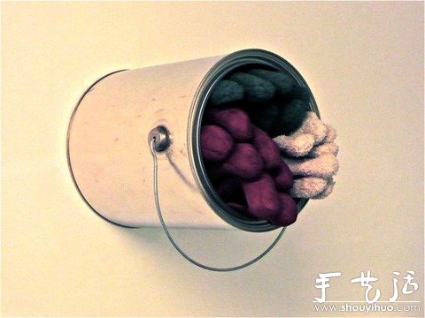 廢棄涂料桶制作衣帽架的環(huán)保小制作 -  rpnrmr.com