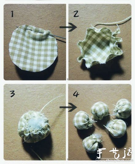 漂亮小花頭繩的手工布藝制作 -  rpnrmr.com