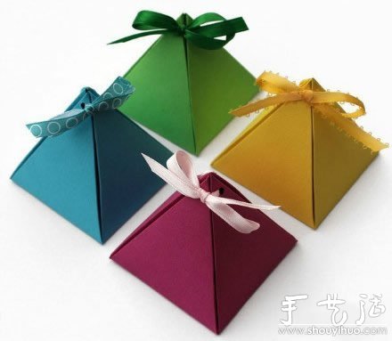 漂亮金字塔形包裝盒的手工制作教程 -  rpnrmr.com