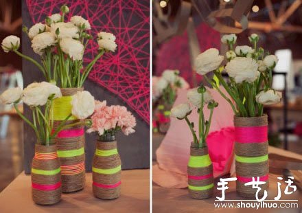 玻璃瓶diy漂亮花瓶的教程 -  rpnrmr.com