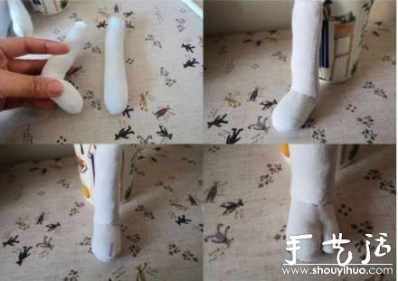 襪子布藝制作可愛兔子的手工教程 -  rpnrmr.com