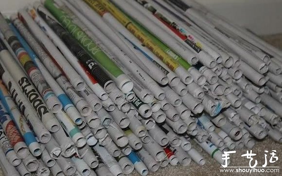 舊報(bào)紙手工DIY漂亮臺(tái)燈的制作教程 -  rpnrmr.com