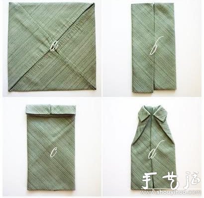 餐巾布創(chuàng)意折疊衣服形狀的教程 -  rpnrmr.com