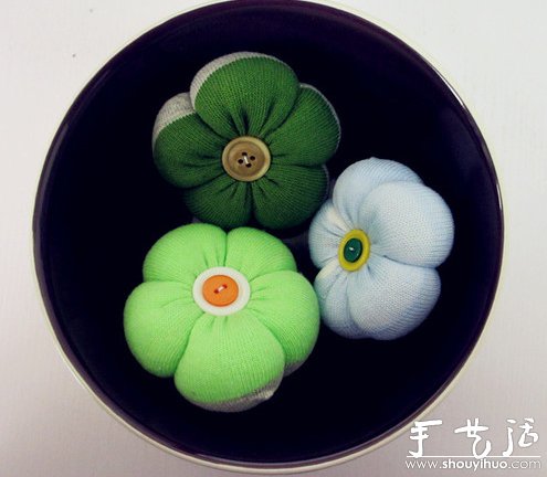 舊棉襪子手工DIY漂亮花朵 -  rpnrmr.com