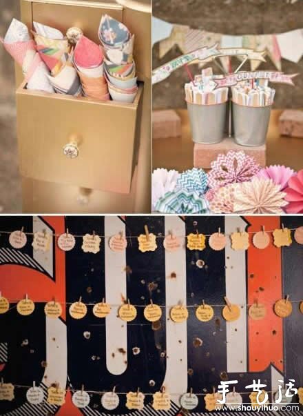 手工紙藝作品布置的婚禮現(xiàn)場 -  rpnrmr.com
