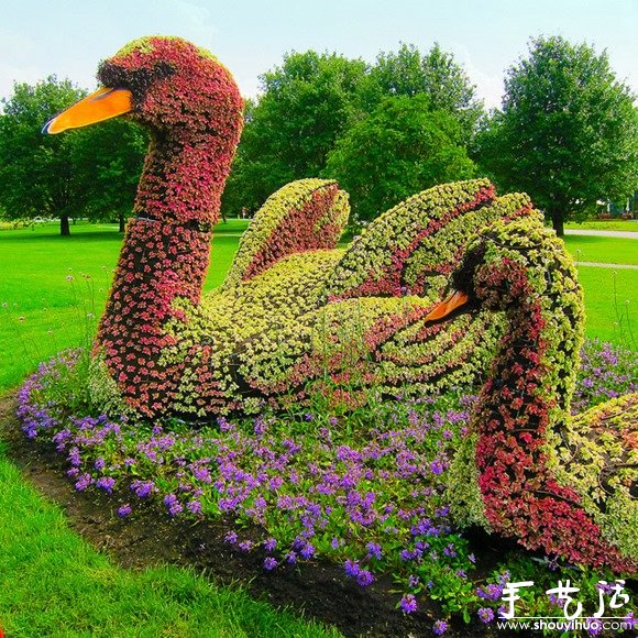 花草修剪出的卡通造型 -  rpnrmr.com