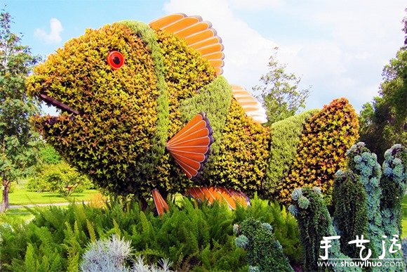 花草修剪出的卡通造型 -  rpnrmr.com