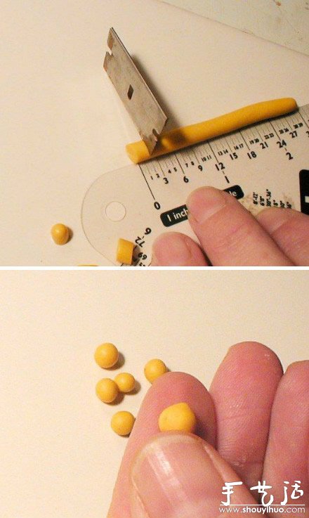 粘土制作微型桃子的教程 -  rpnrmr.com