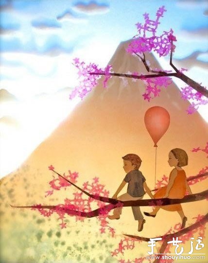 超美的創(chuàng)意3D人物風(fēng)景剪紙 -  rpnrmr.com