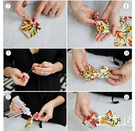 簡單手工DIY碎花雪紡蝴蝶結(jié)的方法 -  rpnrmr.com