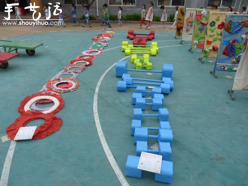 廢舊材料制作幼兒舉重器 -  rpnrmr.com