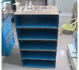 硬紙板DIY手工制作鞋柜的教程 -  rpnrmr.com