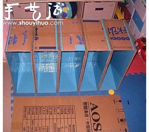硬紙板DIY手工制作鞋柜的教程 -  rpnrmr.com
