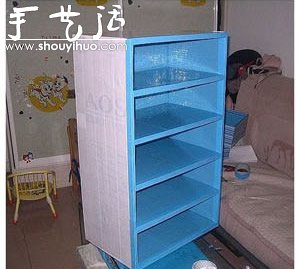 硬紙板DIY手工制作鞋柜的教程 -  rpnrmr.com
