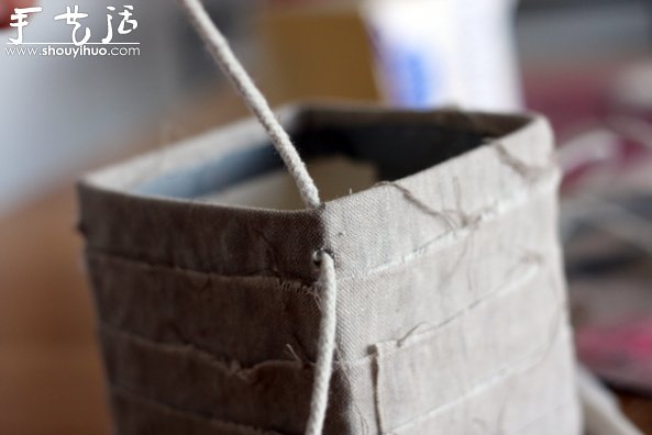 牛奶盒和布條廢物利用DIY吊籃盆栽 -  rpnrmr.com