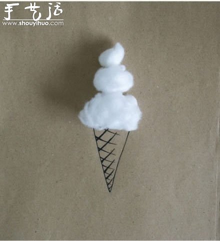棉花與手繪結(jié)合的創(chuàng)意手工 -  rpnrmr.com