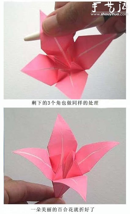 漂亮的百合花折紙教程 -  rpnrmr.com