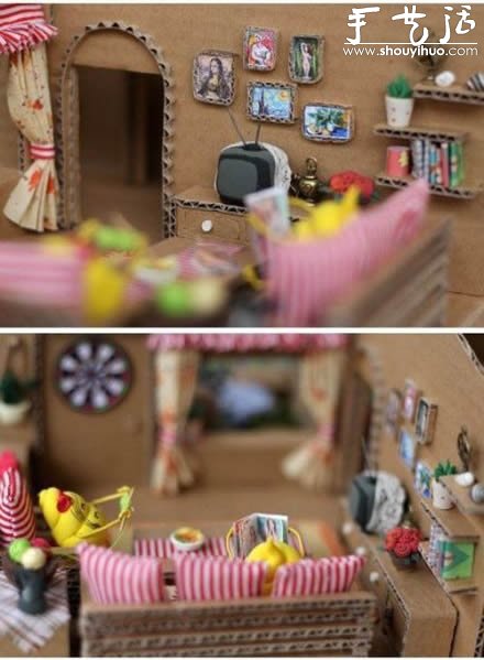 瓦楞紙手工DIY迷你溫馨家園 -  rpnrmr.com