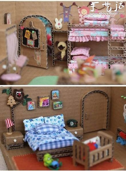 瓦楞紙手工DIY迷你溫馨家園 -  rpnrmr.com