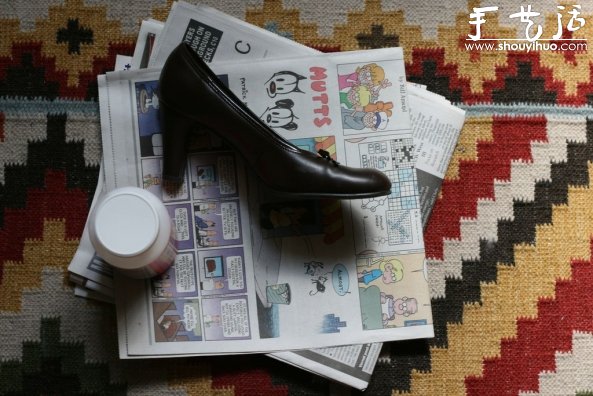 舊報紙DIY改造舊皮鞋 -  rpnrmr.com