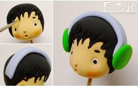 軟陶手工制作：很卡通很萌的小男孩 -  rpnrmr.com