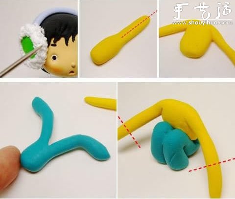 軟陶手工制作：很卡通很萌的小男孩 -  rpnrmr.com